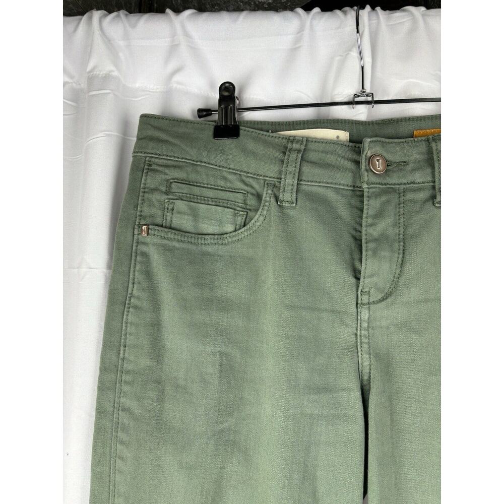 Pilcro And The Letterpress Stet Fit Skinny Jeans Size 29 Green Slit Ankle Casual - Picture 3 of 12
